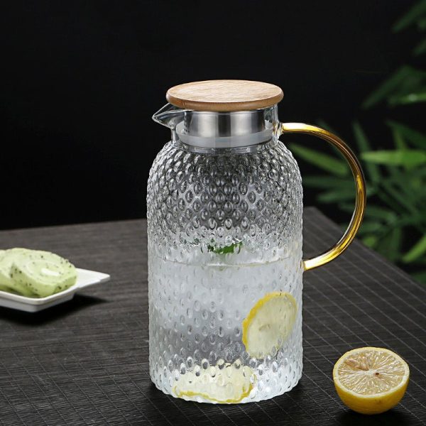 Drinksware Heatproof Stippled Glass Jug - Living Simply House