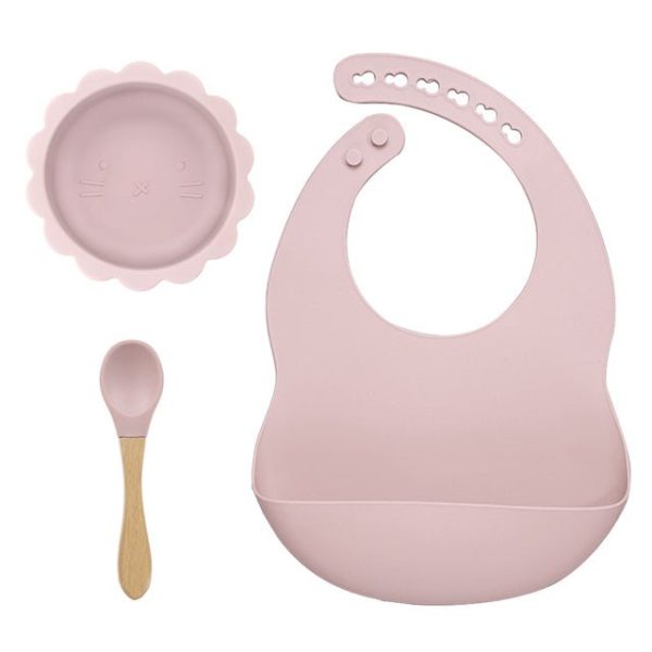 Children's Silicone Lion Tableware and Bib - Living Simply House